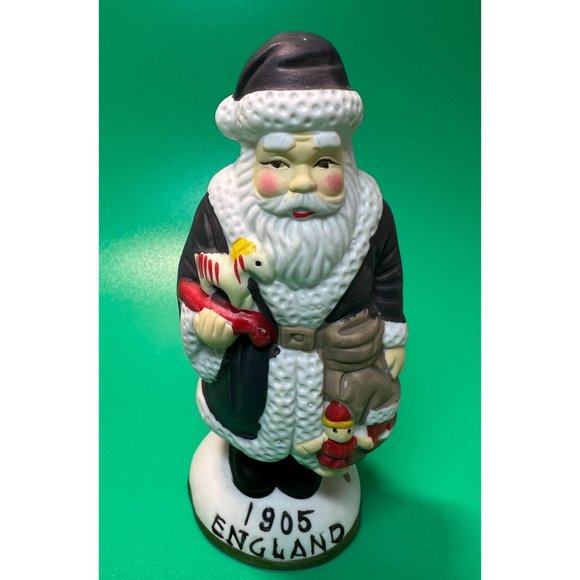 Hand Painted Around the World Santa England 1905 Porcelain Heilig Meyers 5" - Picture 2 of 8